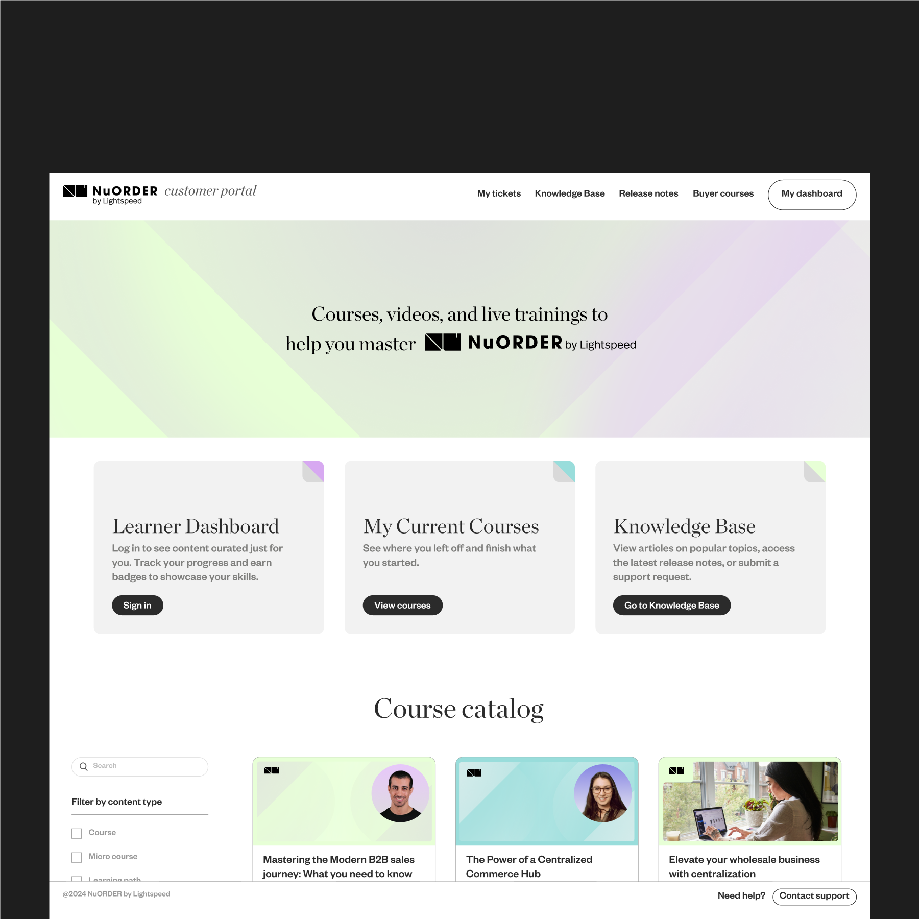 NuOrder project frame 01
